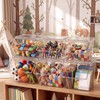 6 Pcs Clear Stackable Storage Bins with Lids, Large+extra Large
