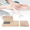 Wooden Nail Drill Stand Organizer with 81 Holes Drill Bits