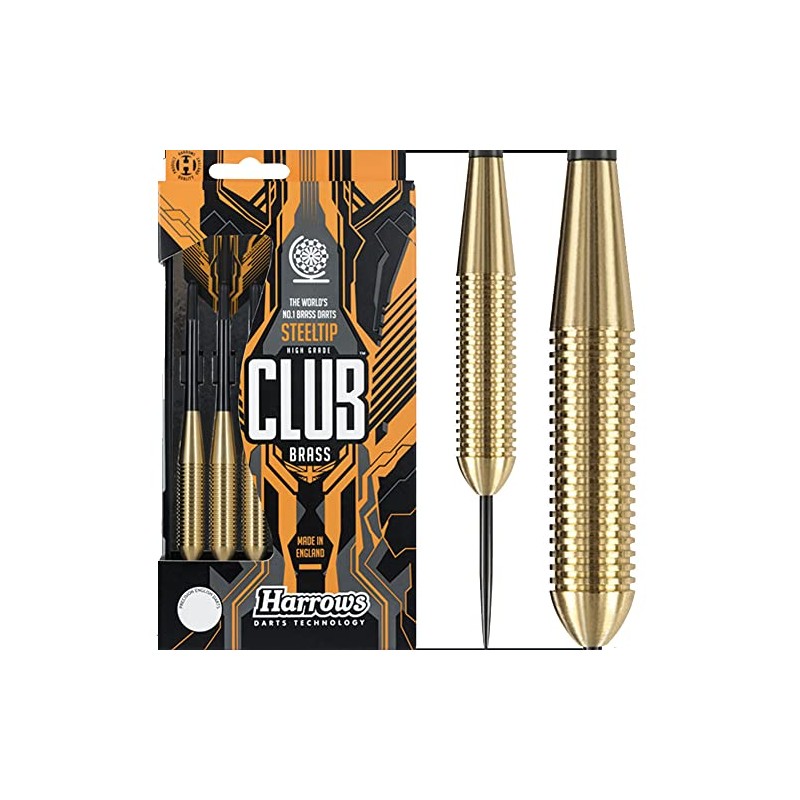 Harrows Unisex's Club Brass Darts, Gold, 26 g