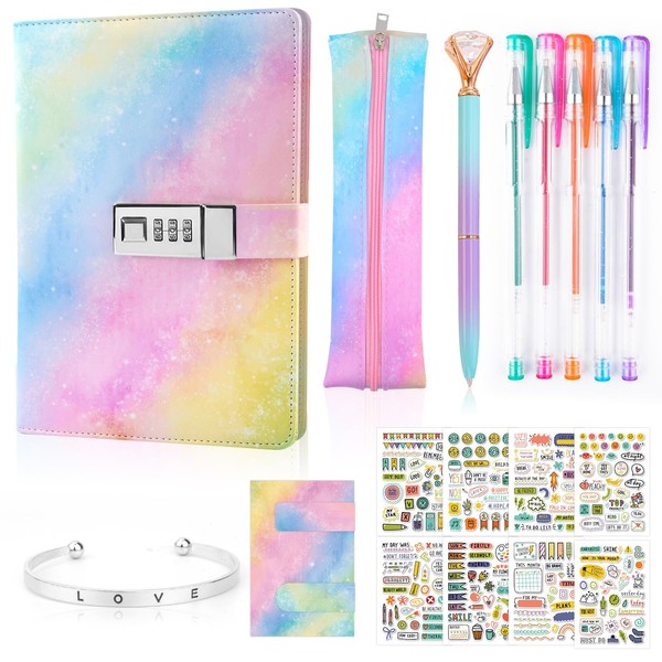 Coosilion Diary with Lock Gifts for Girls 6 7 8