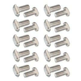 PATIKIL M8 x 16 mm Thread T-Slot Bolts, 20 Pcs Drop-in Bolt Hammer Head T-Bolt Standard 8 mm Sliding Screw Stud for 30 Series Aluminum Extrusion Profile, Silver