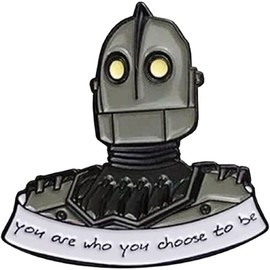 Iron Giant Robot Head Metal Enamel 1" Tall Pin