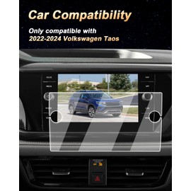 ECOZEN Screen Protector For 2022-2026 Volkswagen Taos - 8-Inch Navigation HD Tempered Glass Screen Protector For 2022-2026 VW Taos(SE/SE Black/SEL) Accessories 9H Hardness - Anti Fingerprints