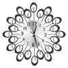 European Style Flower Clock Iron Art Battery Operated Mute Easy