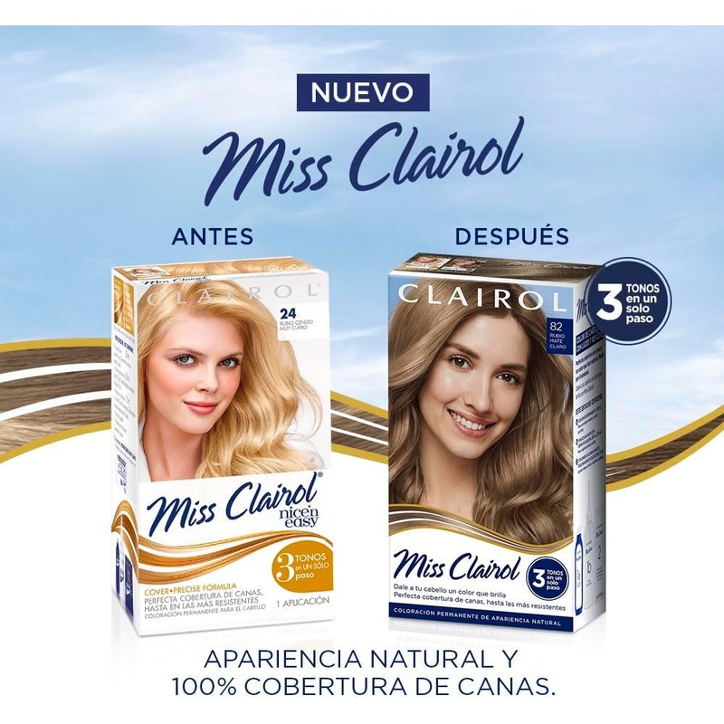Miss Clairol Tinte Permanente 82 Rubio Mate Claro