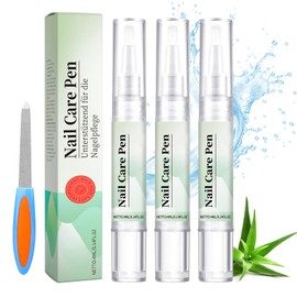 Nail Care Pen 3 Stück, Nagelpflegestift für gepflegte Fingernägel & Fußnägel mit Teebaumöl, Vitamin E & Aloe Vera