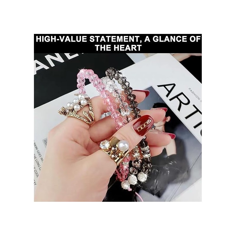 Vayfoni 3PCS Phone Wrist Straps - Crystal Beads Phone Strap