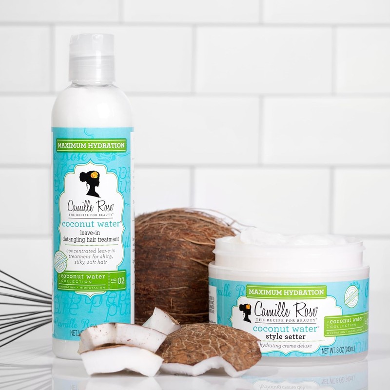 Camille Rose Coconut Water Style Setter, Hydrating Hair Gel for