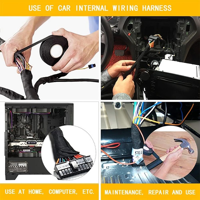 Automotive Wiring Harness Cloth Tape - 6pcs Wire Wrap for