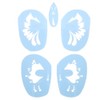 Akozon 6 Styles/Set Face Painting Stencil Reusable Tattoo Cosmetic Painting