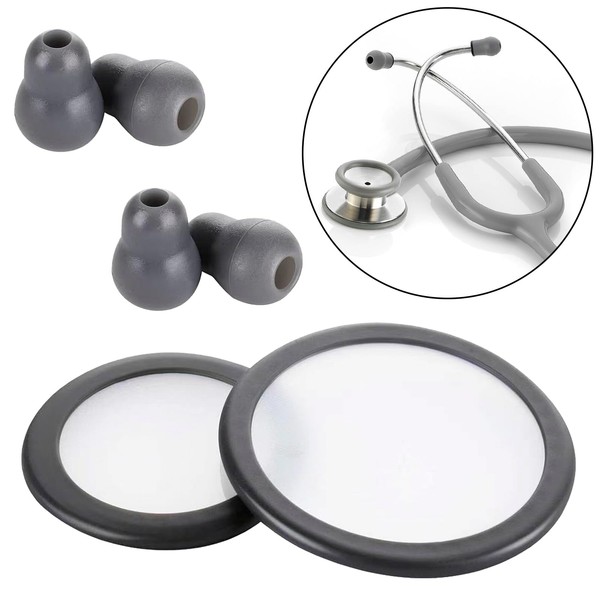 Stethoscope Bell Diaphragm Cover and Eartips Replacement Parts Compatible with