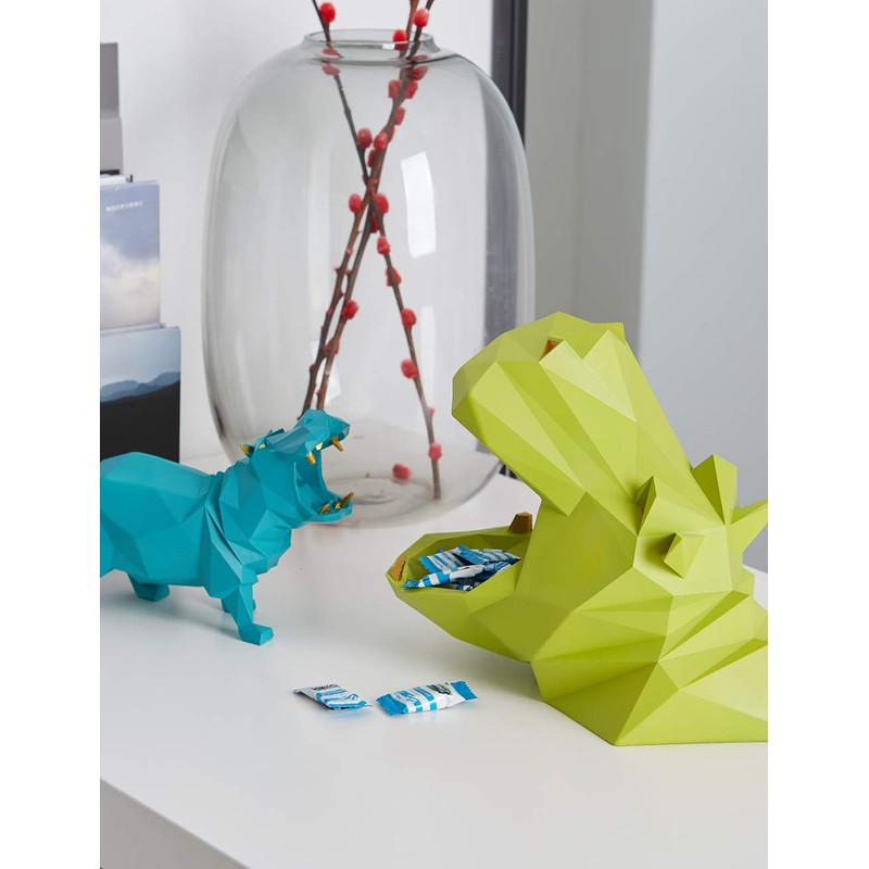 HAUCOZE Hippo Statue Sculpture Modern Decor Home Gifts Animal Figurine