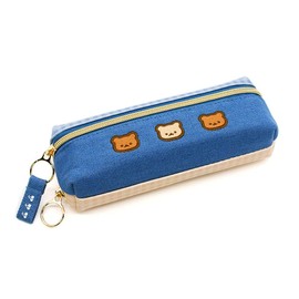 Pencil Case, Pen Case, Box, For Girls, 2 Rooms, Onaka Ita, Bear, Elementary School, Middle School, High School Student, Adult, General, Kamio Japan, Casual