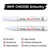 Artsunlvy Black Paint Pens Permanent Markers - 2 Pack Oil