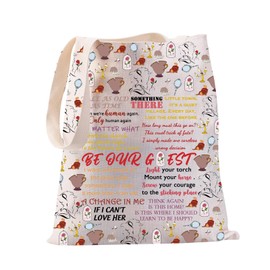 JYTAPP Beauty Cartoon Movie Musical Tote Bag Belle Musical Tote Theatre Bag Merchandise Musical Lover Gift
