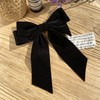 Velvet Hair Bow Clips for Women Girls Black Bows Hair