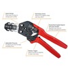 GIZWIZ Ergonomic Quick Change Ratchet Crimp Tool Kit with 5pcs