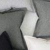 Madizz Set of 2 Linen Cushion Covers with Wide Edge,