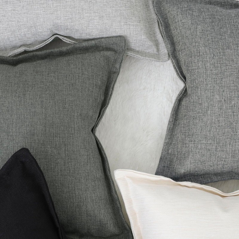 Madizz Set of 2 Linen Cushion Covers with Wide Edge,