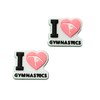 I Love Gymnastics Shoe Charm Set