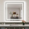 WTTY LED Bathroom Mirror 36"x36" with Backlit and Front Light,Stepless