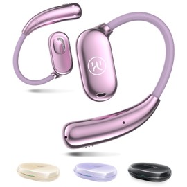 King Lucky Open Ear Headphones Wireless Bluetooth，True Wireless Open Earbuds with Mic, Noise Cancelling, 7.3g Ultra-Lightweight, 60Hrs Playtime for Sports Running Workout