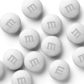 M&M’S Milk Chocolate White Candy - 2lbs of Bulk Candy in Resealable Pack for Candy Buffet, Wedding, Graduation Favor, Birthday Parties, Theme Meetings, Candy Bar, Tasty Snacks for DYI Party