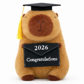 UNIMV Graduation 2026 Capybara Plush Toy, 9 Inch Capybara Stuffed Animal with Graduation Cap and Diploma, Class of 2026 Congratulations Plush Gift for Kids, Teens, Seniors and Graduates