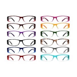 EYEBOGO Kaylee Stylish Reading Glasses for Women - Women's Reading Glasses with Timeless Design - (12-Pack, 6.00)