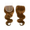 5X5 Brown Closure Body Wave Human Hair Hd Transparent Lace