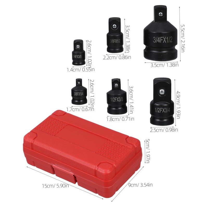 OSALADI Versatile Socket Adaptor Set for Car Repair Bit Socket