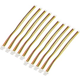 Audiofan JST SH Connector SH 4-Pin 4P AWG28 1.0mm Pitch SH F 4-Pin Cable Wire Approximately 10 cm 10-Piece Set