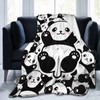Cute Animal Panda Blanket Soft Comfy Flannel Throw Blankets Lightweight