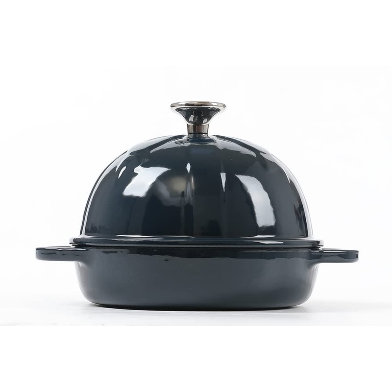 HAWOK Cast Iron Bread Cloche, Dia. 6.3inch/16cm, 0.57qt, Sourdough Baking