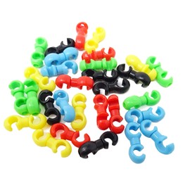 Honbay 30PCS Plastic Bike Cable Clips Bicycle Rotating S-Hook Clips Cycling Shift Cable Brake Gear Cable Housing Fixing Holder for MTB Road Bike Folding Bike (5 Color)