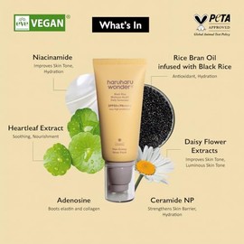Haruharu Wonder Black Rice Moisture Airyfit Daily Sunscreen 1.69fl.oz - Velvet Finish, No White Cast, Hydrating, Moisturizing, Korean Skin Care, Vegan