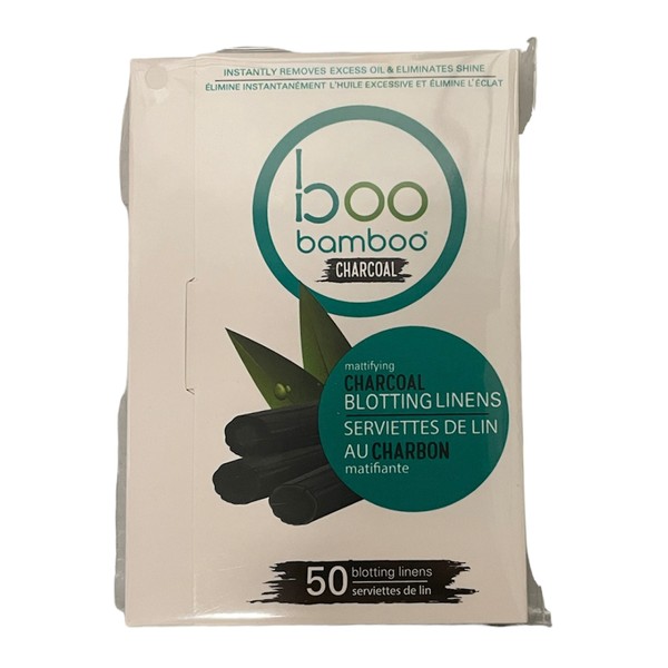 Boo Bamboo Mattifying Charcoal Blotting Linens 50 Counts
