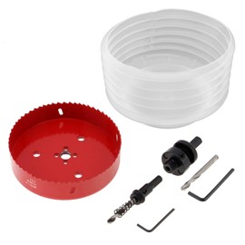 ChgImposs Hole Saw for Recessed Lights Can Lights, Bi-Metal Hole Cutter with Dust Bowl Catcher for LED Recessed Lighting, Wood, Metal, Drywall (6 Inch)