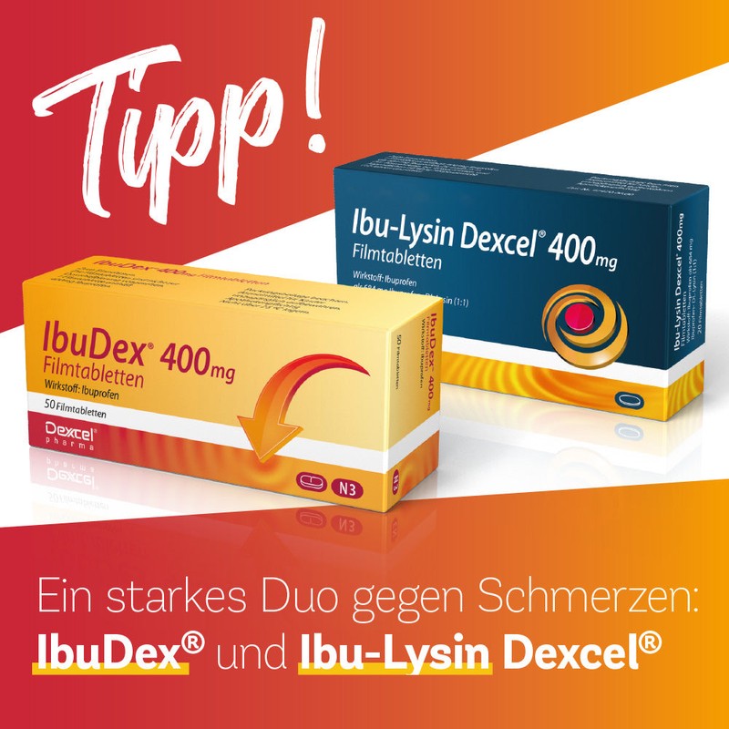 IbuDex 400 mg Filmtabletten bei Schmerzen und Fieber, 20 St.