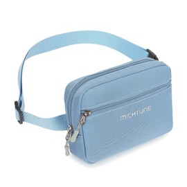MICHTUNE Fanny Pack,Nylon Everywhere Belt Bag for Women Men,Fashionable Waterproof Waist Bag,Crossbody Bags with Adjustable Strap (Blue)