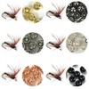 Aventik 50pc Brass Beads Tapered Hole Fly Tying Materials Lure