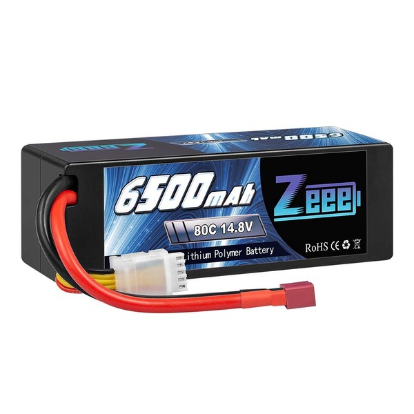 Zeee 4S Lipo Batteria 14,8V 80C 6500mAh Batteria Hardcase con Connectore Deans T Spina per RC Evader BX RC Veicolo Auto LKW Truggy RC Nave RC Modells RC Hobby