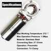 HQHAOTWU Tri Clamp Sanitary Pneumatic Actuator Butterfly Value Stainless Steel