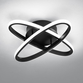 zoqoyog zoqoyog Modern Close to Ceiling Light LED, Black Ceiling Lamp Fixture,6000K White Indoor Hallway Light for Bedroom Kitchen Corridor Stairwell Stylish Living Room