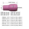 RIVERWELD TIG Alumina Nozzle Ceramic Cups 13N08 4# 1/4" 6.5mm