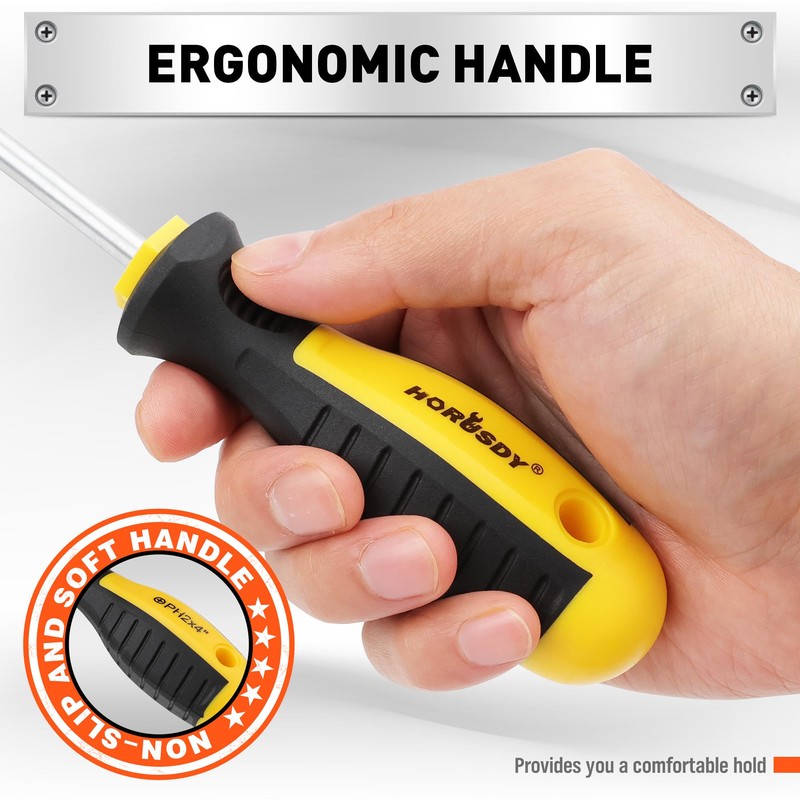 HORUSDY 11-piece Magnetic Screwdriver Set with Case, 5 Phillips &
