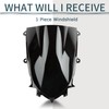 Motorcycle Windshield, PSLER Front Windshield Windscreen for YZF R6 600