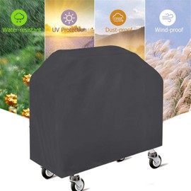 ANFTOP Grill Cover, Rain Proof 210D BBQ Cover, Protective Cover, Waterproof (100 x 60 x 150 cm) – Black