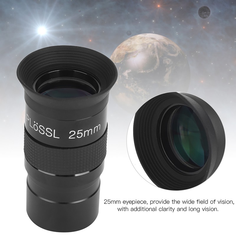 Plossl 25mm Eyepiece Multilayer Wideband Coating 1.25inches Metal Monocular Accessory