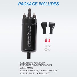 JDMSPEED New Universal Inline High Pressure Fuel Pump 12V Gasoline Fuel Injection Pump Replacement 0580464070 0580453911 0580463017 0580464023